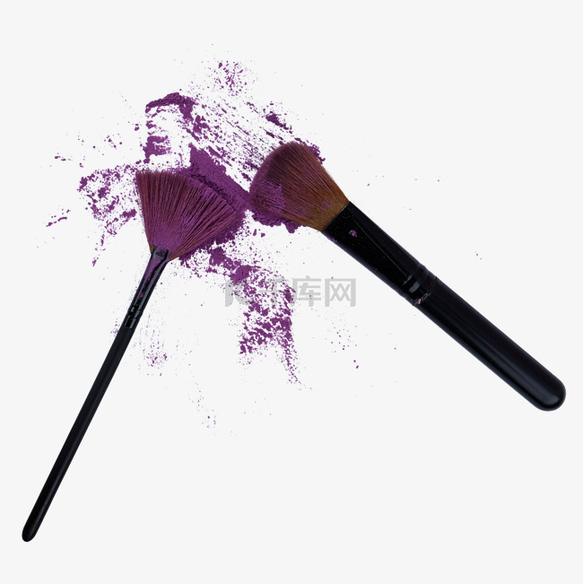 黑色紫色粉末刷子化妆刷