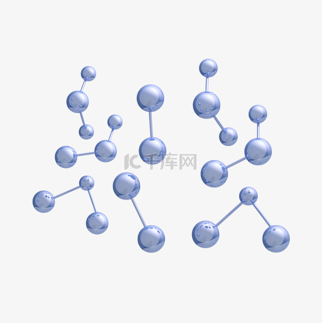 3D美容护肤医疗分子结构
