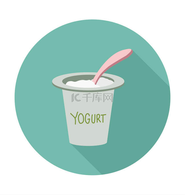 酸奶杯彩色矢量图