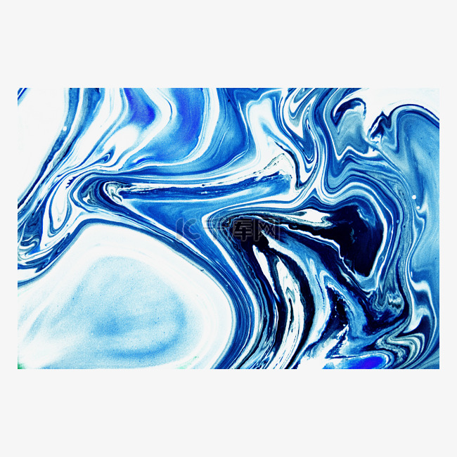 液体蓝色油漆背景