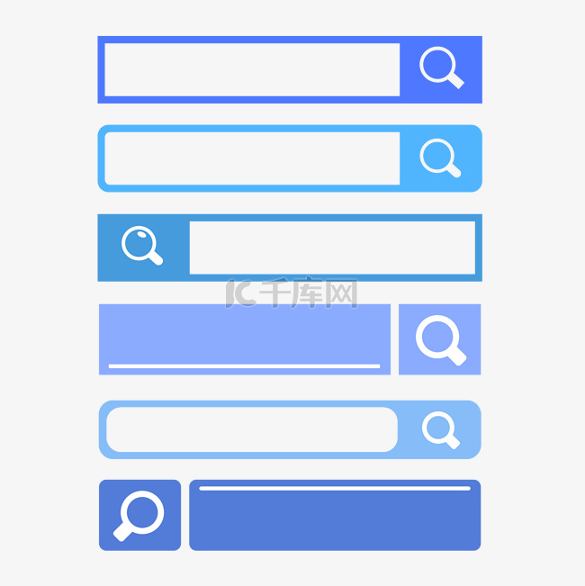 电脑网页蓝色搜索框