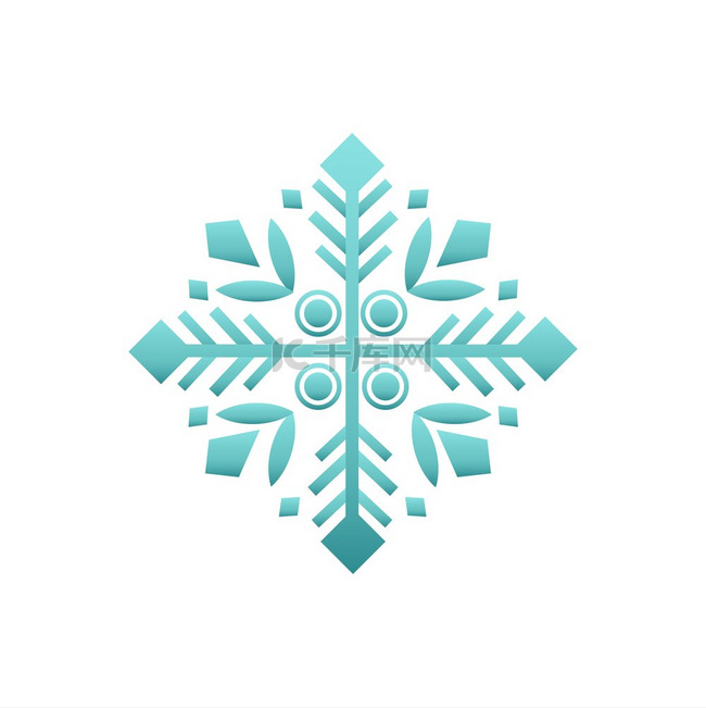 雪花装饰冬季元素矢量隔离图标白