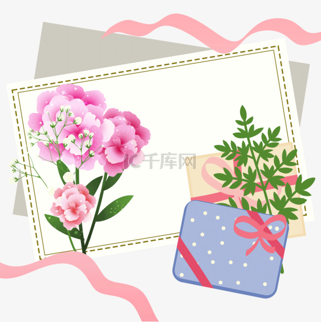 粉色康乃馨花朵韩国感恩月
