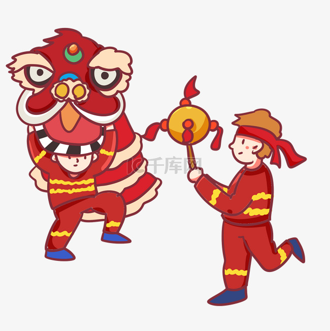 虎年新年新春春节舞狮活动习俗