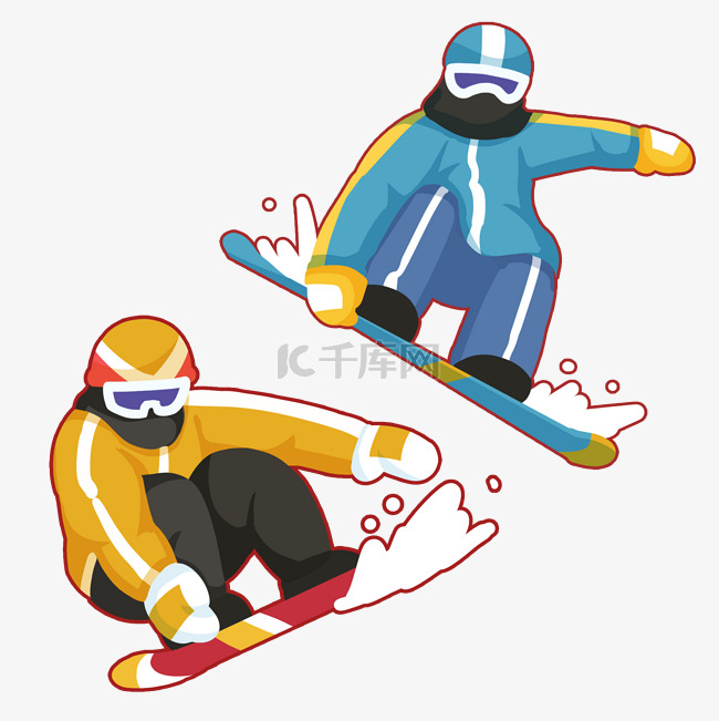 冬奥会冬天滑雪运动员单板滑雪