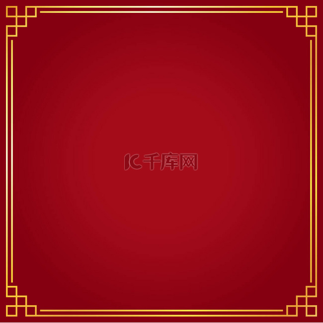 春节新年新春红色边框背景