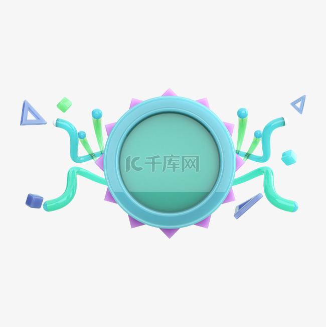 c4d通透质感边框