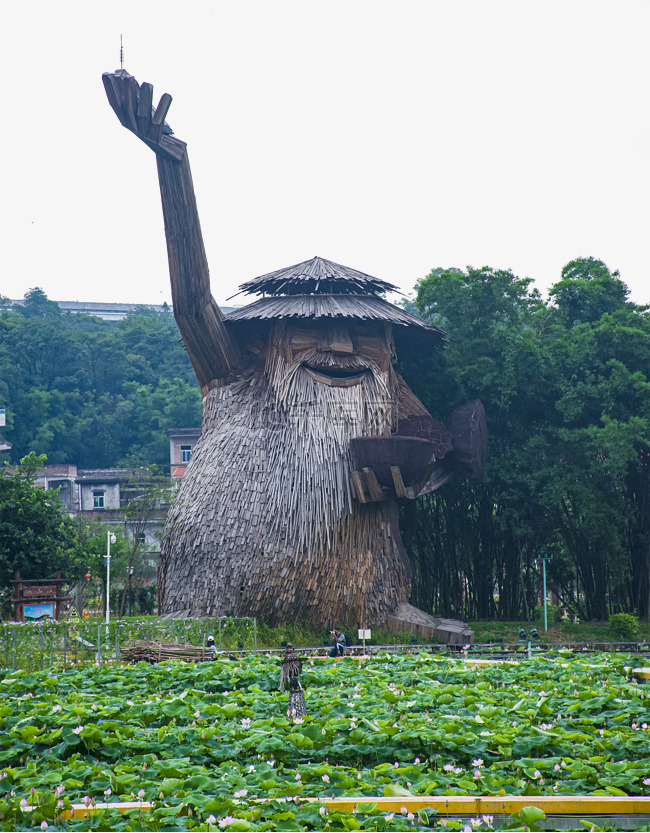 广州花都红山村荷花园