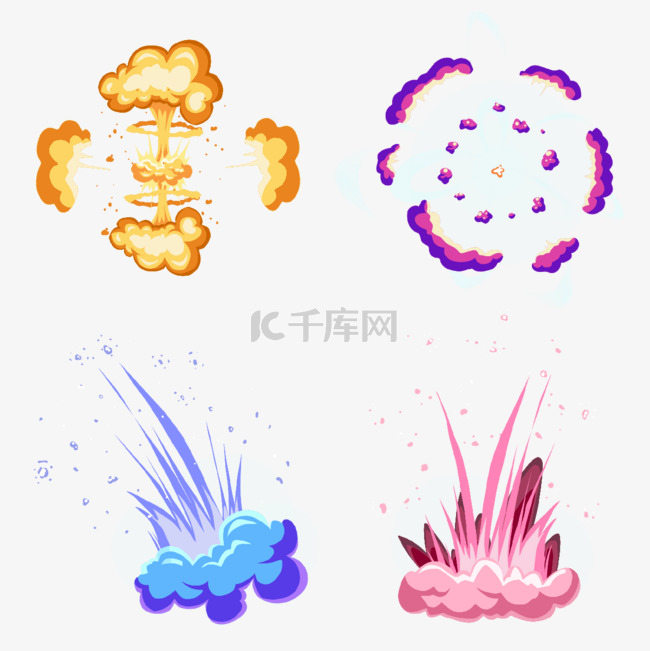 漫画化学爆炸蘑菇云