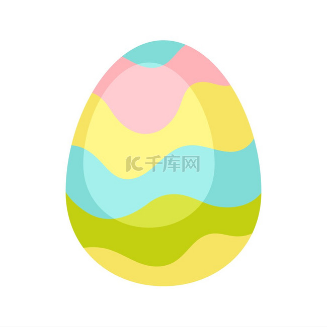 复活节快乐装饰蛋的插图。