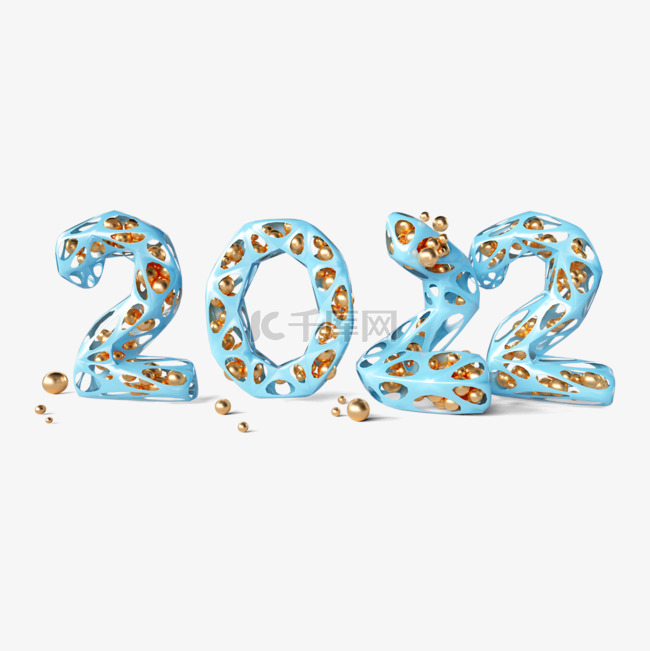 2022镂空字体