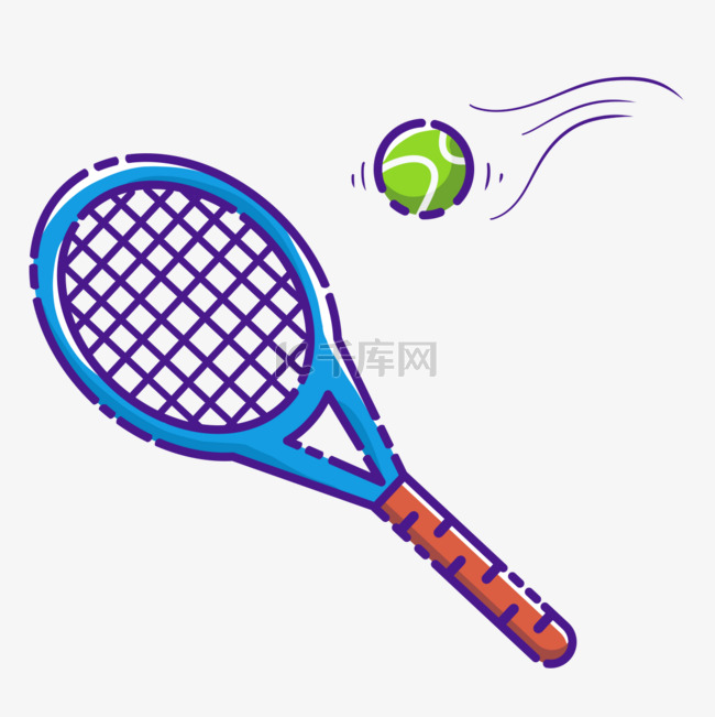 网球卡通可爱运动贴纸