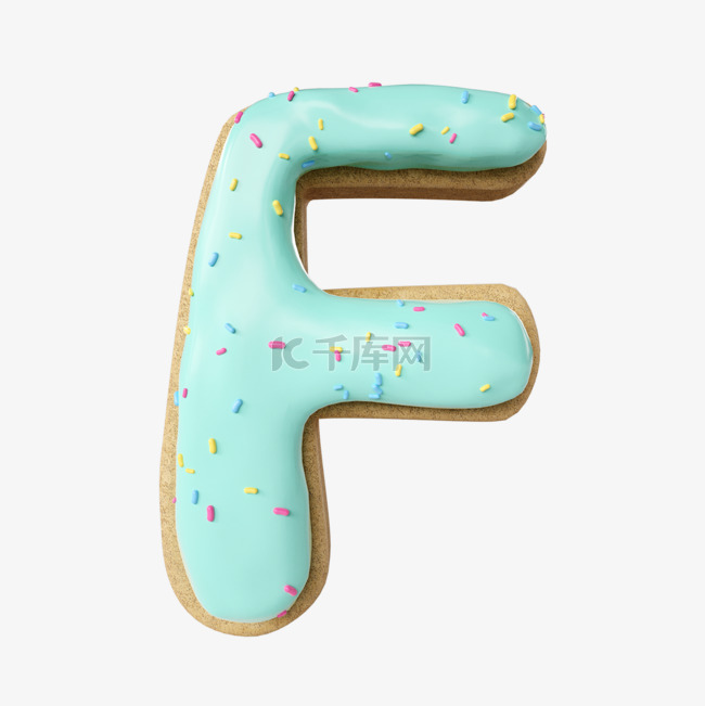 甜甜圈英文字母f