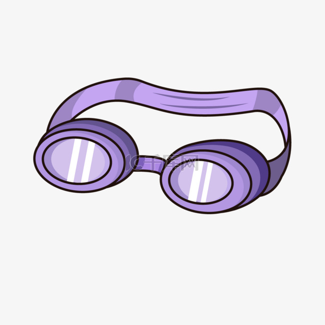 紫色厚边框护目镜剪贴画