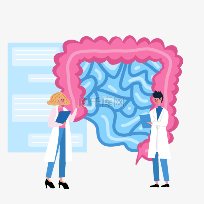 胃肠健康检查医疗扁平医生