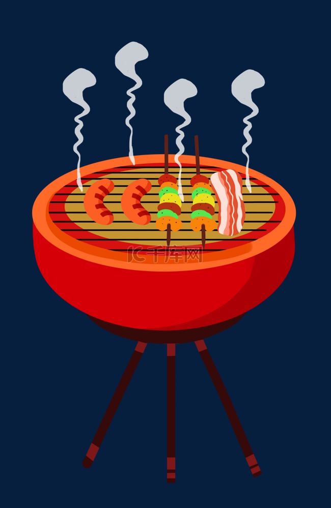 烤串烤肉烧烤夏季烤炉