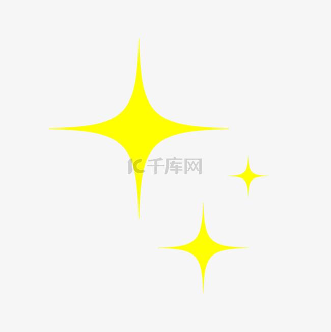 贴纸星星几何黄色图片