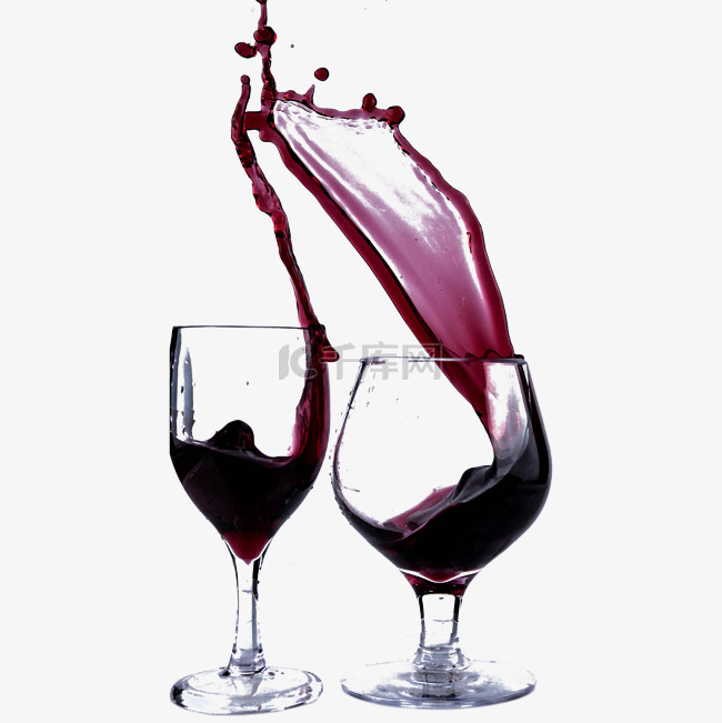 两杯玻璃杯美食西餐红酒