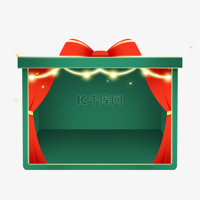 圣诞节霓虹灯彩灯礼物礼盒