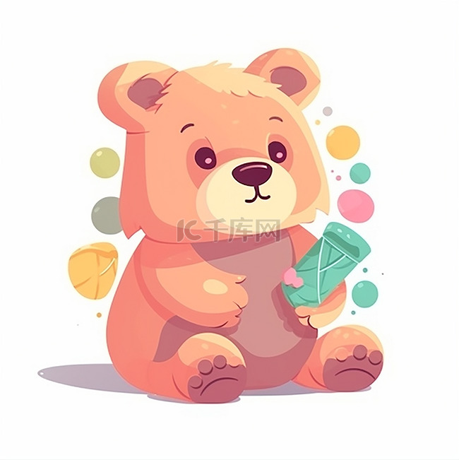 一只可爱的糖果小熊