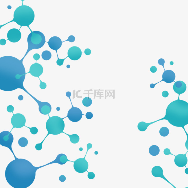 边框商务基因科技抽象蓝色