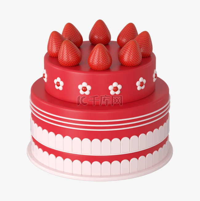 3DC4D立体生日蛋糕