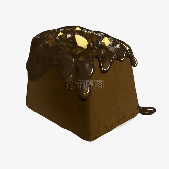 写实的巧克力蛋糕甜品