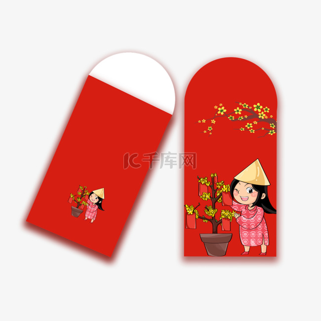 越南春节红包树图案红包