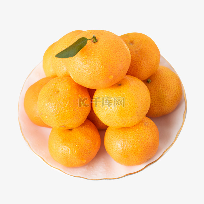 一盘橘子水果