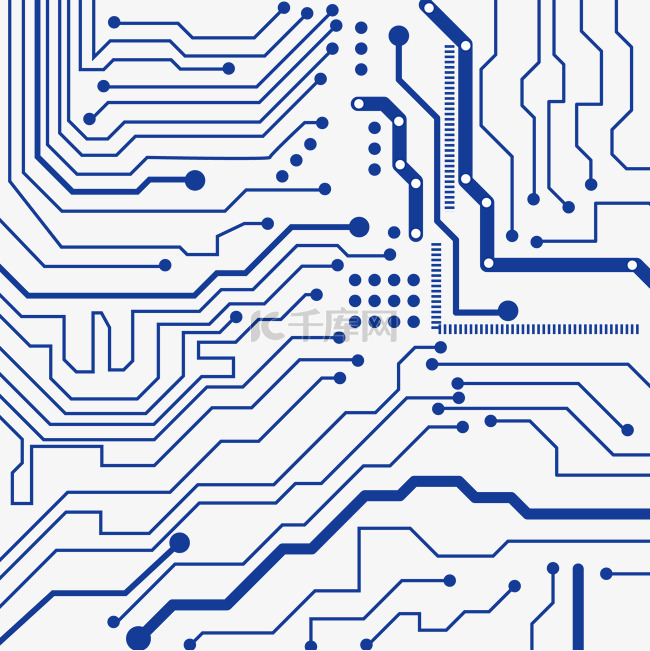 科技电路芯片线条