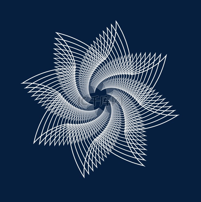 抽象扭曲几何图形错觉形状线条花