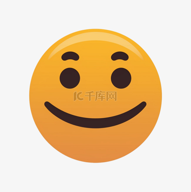 卡通手绘emoji表情微笑