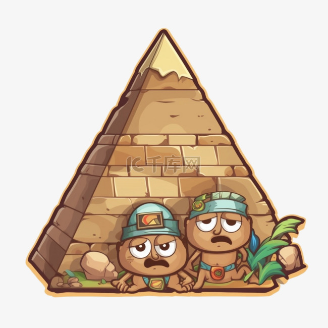卡通可爱埃及金字塔