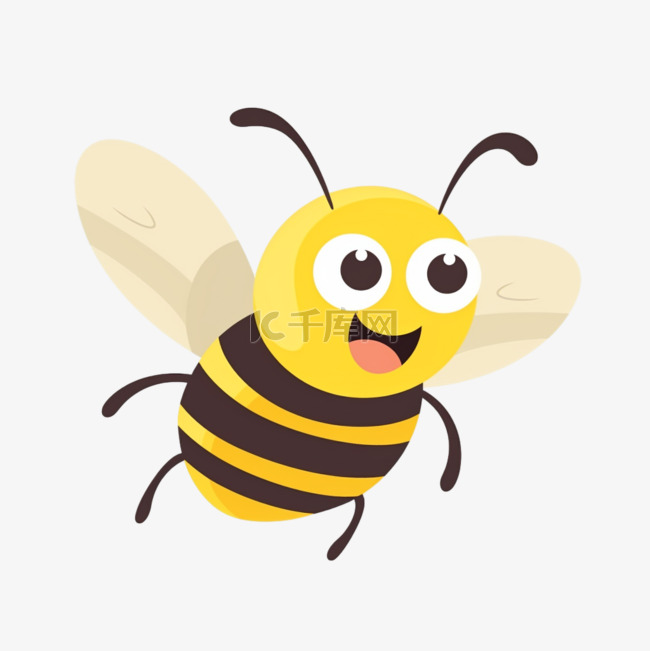 卡通手绘飞虫小蜜蜂