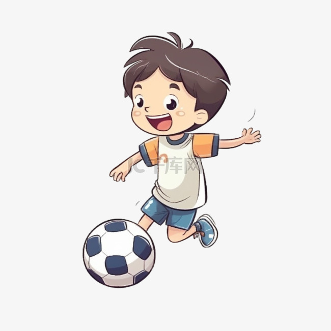 卡通动漫漫画运动足球男孩