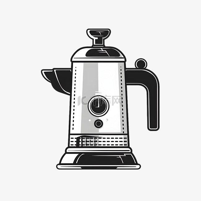 扁平风格咖啡机图标