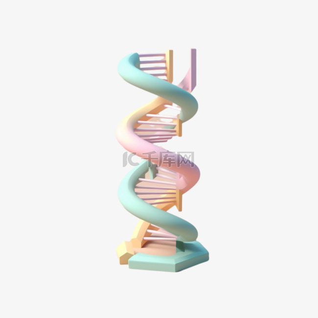 卡通手绘化学分子DNA