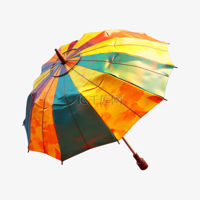 手绘插画风免抠元素雨伞