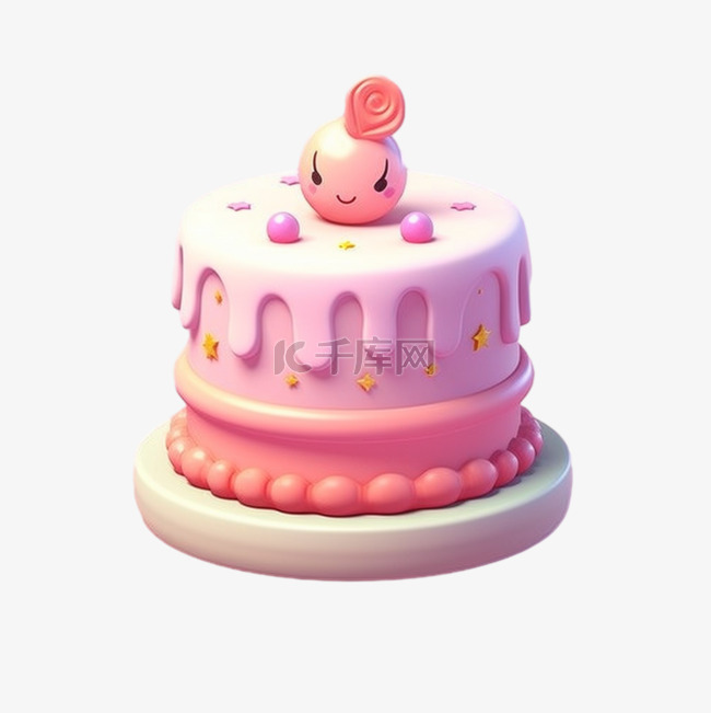 3D卡通可爱物品奶油蛋糕甜点