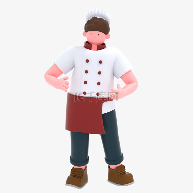 3D立体C4D人物形象厨师