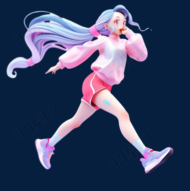 立体人物跑步3D