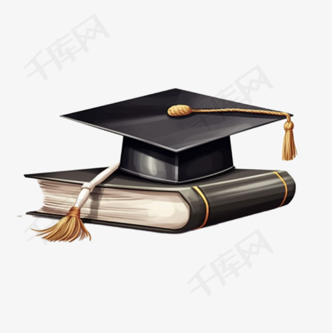 大学生学位帽、学位证和毕业证书