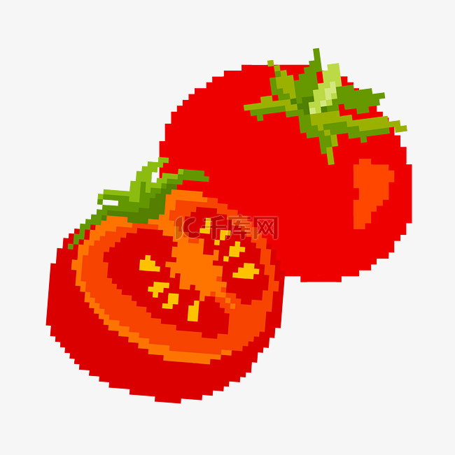 像素风水果蔬菜番茄西红柿