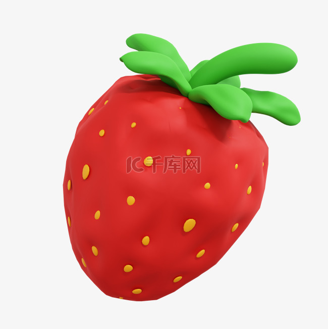 3D夏日水果草莓