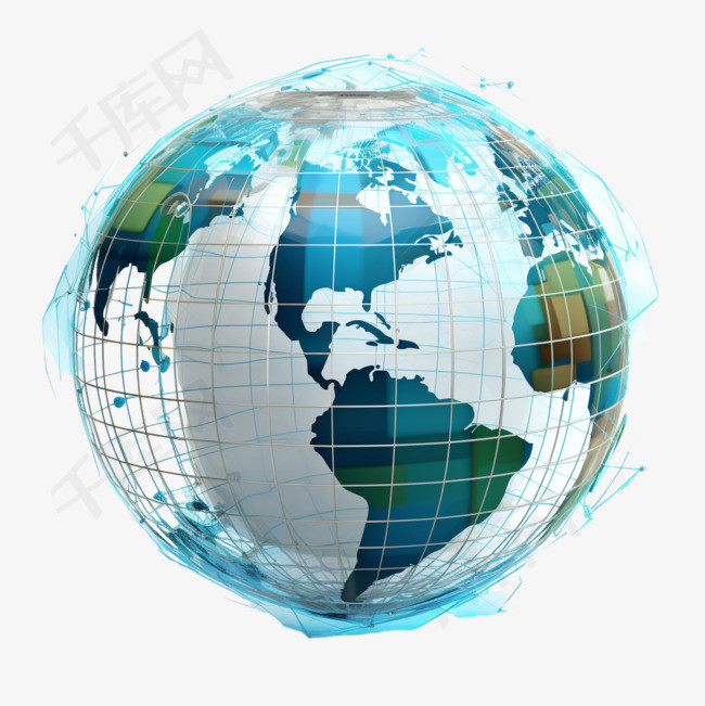科技3D地球图形全球贸易