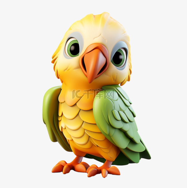 动物鹦鹉可爱3D大自然萌系