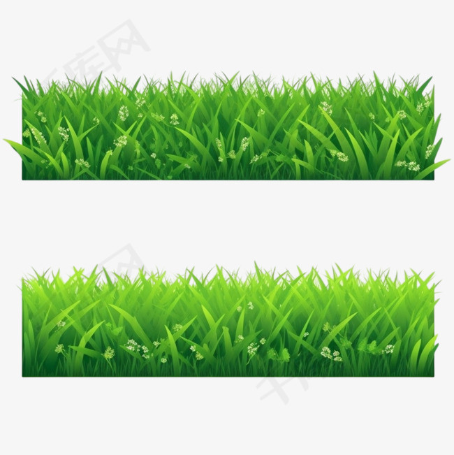 绿草平坦横幅设置