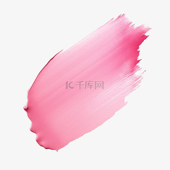 粉色水彩涂抹笔刷免扣元素