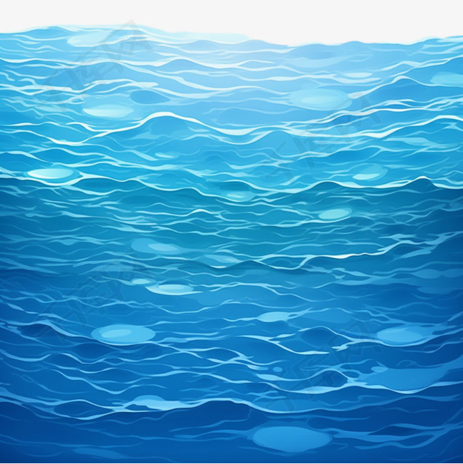 蓝色的深水和海洋抽象的自然背景