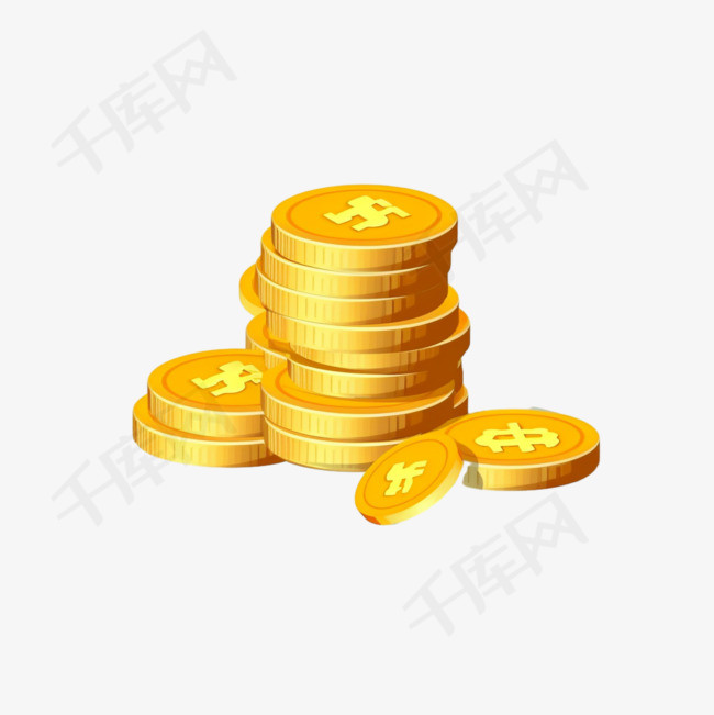 金币和钞票3d卡通风格的图标。